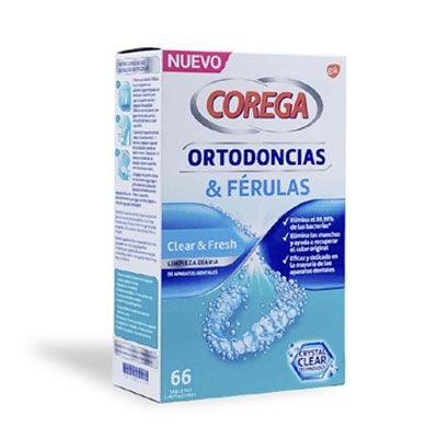 Corega Ortodoncias y Ferulas Limpieza Diaria 66 Tabletas