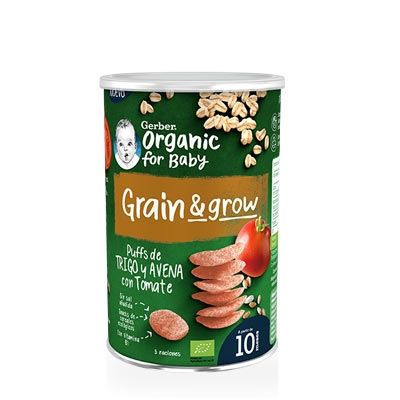 Gerber Organic Snacks Trigo y Avena con Tomate 10M+ 35g