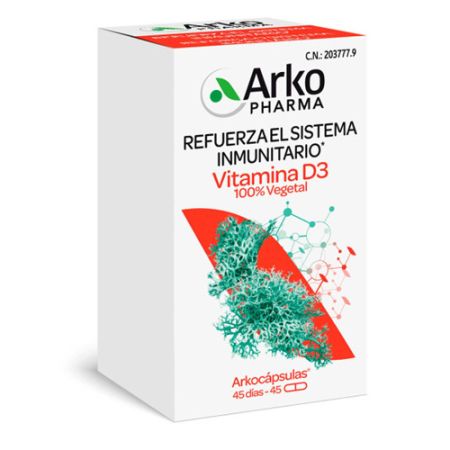 Arkopharma Vitamina D3 45 Capsulas