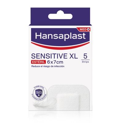 Hansaplast Sensitive XL Aposito Esteril 6cmx7cm 5 Uds