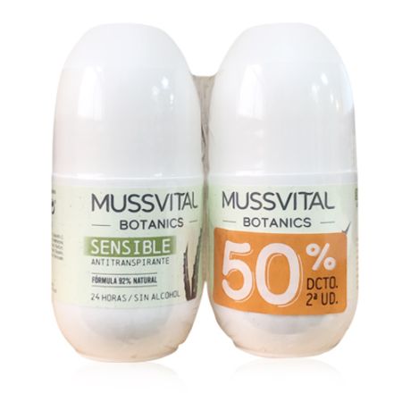 Mussvital Botanics Sensible Desodorante Roll On Duplo 2x75ml