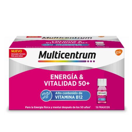 Multicentrum Energia y Vitalidad 50+ Vitamina B12 15 Frascos