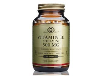 Solgar Vitamina b1 500 mg (tiamina). 100 comp
