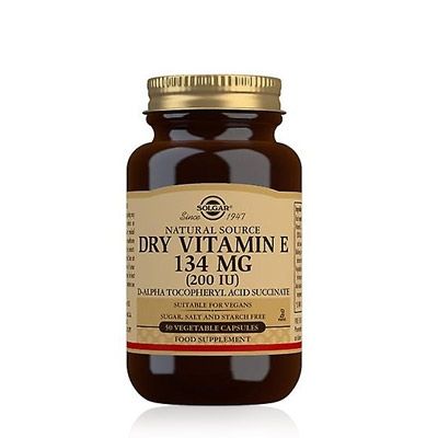 Solgar Vitamina E Seca 200 IU (134 mg) 50 Capsulas Vegetales