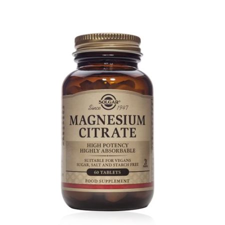 Solgar Citrato de Magnesio 60 Comprimidos