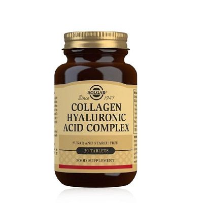 Solgar Colageno y Acido Hialuronico 30 Comprimidos