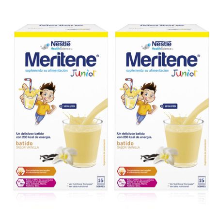 Meritene Junior Vainilla 30 G Duplo 2x15 Uds - Farmacia en Casa Online