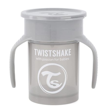 Twistshake 360 Vaso de Aprendizaje Gris 230ml - Farmacia en casa Online