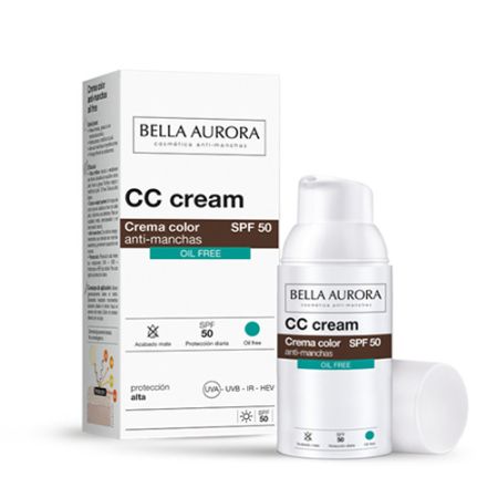 Bella Aurora Crema Color Anti-Manchas Oil-Free Spf50+ 50ml - Farmacia en  Casa Online