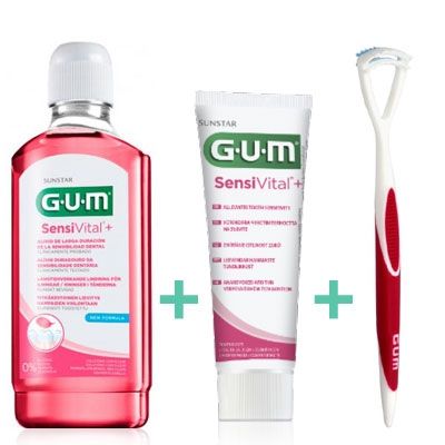 Gum Sensivital+ Colutorio 300ml +Pastal Dental 75ml +Limp Lingual