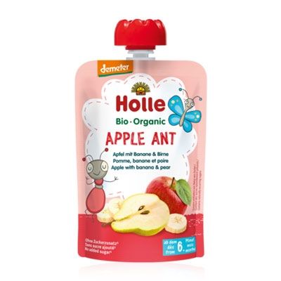 Holle Bio Organic Pure de Frutas Manzana Hormiga 8m+ 100gr