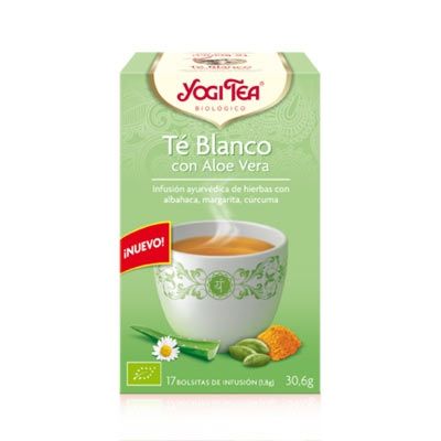 Yogi Tea Te Blanco Infusion Albahaca Manzanilla y Curcuma 17 uds