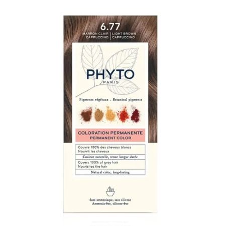 Phyto Color Tinte Permanente 6.77 Marron Claro Capuchino