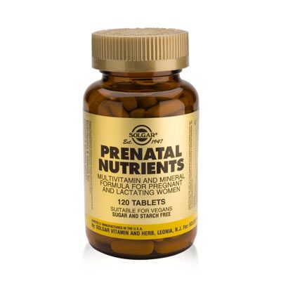 Solgar Nutrientes prenatales. 120 comprimidos