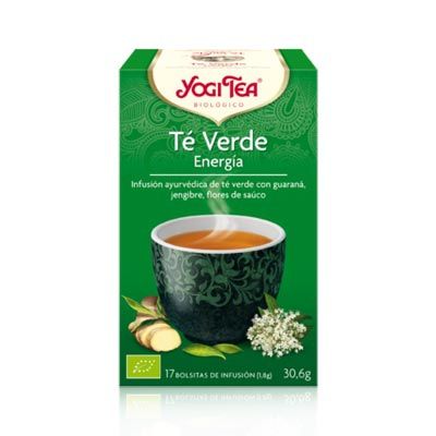 Yogi Tea Energia infusion te verde jengibre y sauco 17 uds