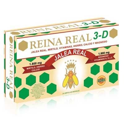 Reina Real 3-D Jalea Real Ampollas Bebibles 20 Uds