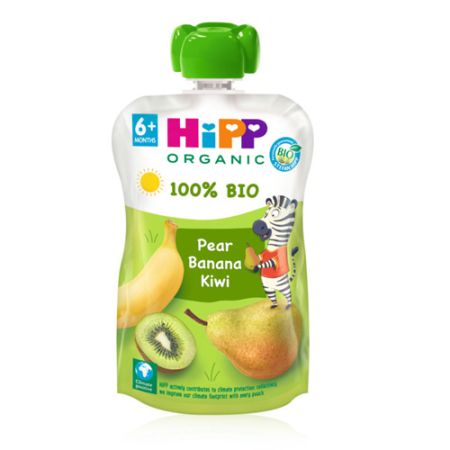Hipp Pure de Frutas Bio Pera Platano y Kiwi 100gr 