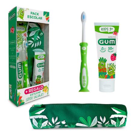Gum Kids Cepillo Dental + Gel Dentifrico 50ml + Neceser