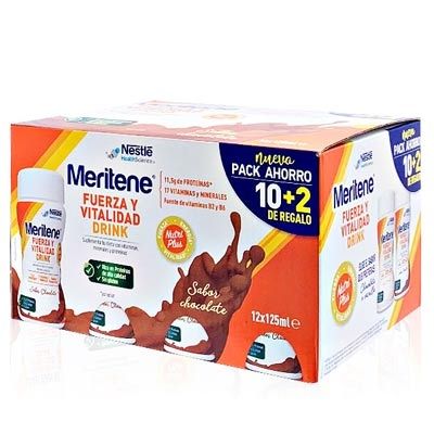 Meritene Pack Ahorro Fuerza y Vitalidad Drink Chocolate 10+2 125ML