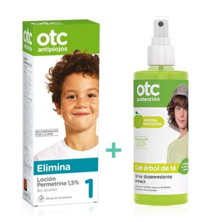 OTC Antipiojos Elimina Locion Permetrina 100ml + Spray 250ml - Farmacia en  Casa Online