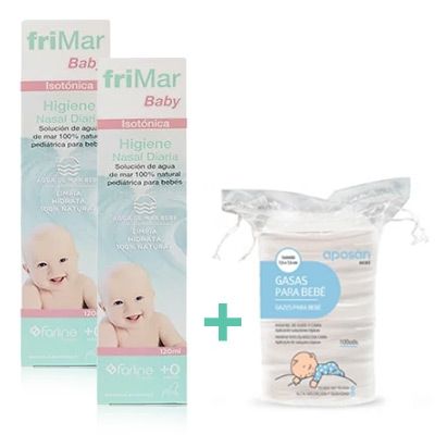 Farline Frimar Baby Isotonica Higiene Nasal Duplo 2x120ml + Gasas