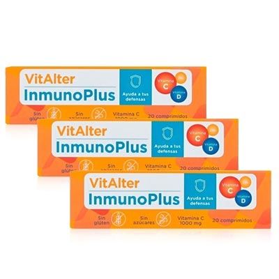 Vitalter Inmunoplus Sabor Naranja Triplo 3x20 Comprimidos