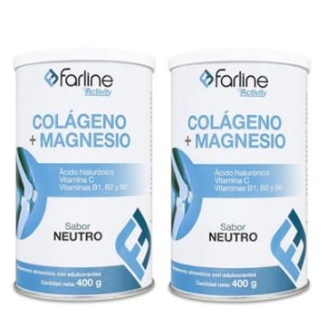 Farline Activity Colageno y Magnesio Sabor Neutro Duplo 2x400g