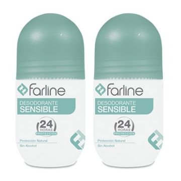 Farline Desodorante Sensible 24h Roll-On Duplo 2x50ml