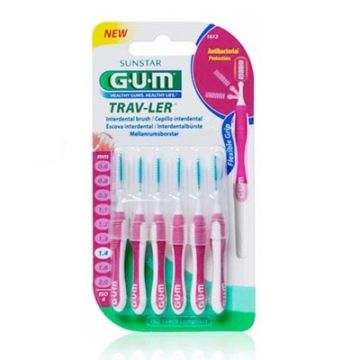 Gum Proxabrush Viaje 1612 Cepillo Dental Cilindrico 6Uds