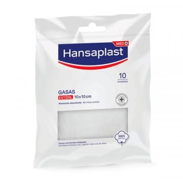Hansaplast Gasa Suave Limpieza y Proteccion de Heridas 10Uds