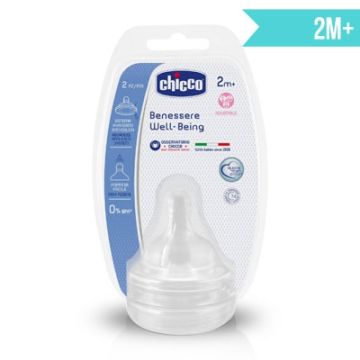 Chicco Benessere Tetina Silicona Well-Being 2m+ 2Uds