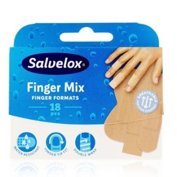 Salvelox Finger Mix Apósito Adhesivo Surtido 18 Uds