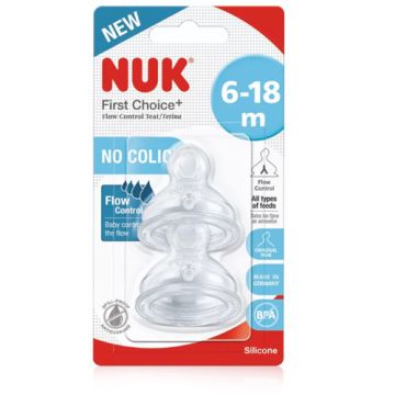 Nuk First choice+ Tetina Flujo Variable 6-18m 2 Uds