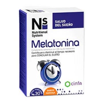Nutritional System Melatonina 30 Comprimidos Masticables