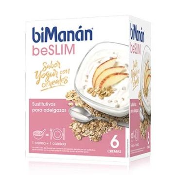 Bimanan Crema Sabor Yogur con Cereales 6 Sobres