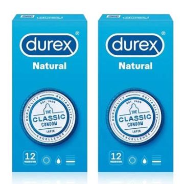 Durex Preservativo Natural Duplo 2x12 Uds