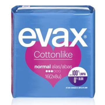 Evax Cottonlike Normal Alas Compresa 16 Uds