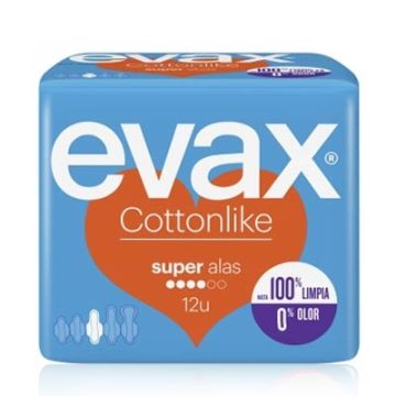 Evax Cottonlike Super Alas Compresa 12 uds