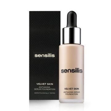 Sensilis Velvet skin base maquillaje antiedad 04 noisette 30ml