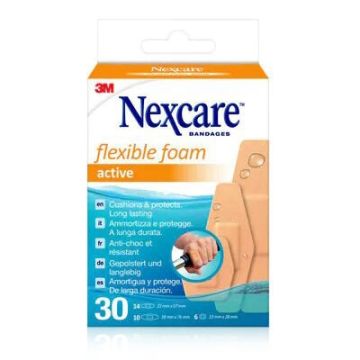 Nexcare Flexible Foam Active Tiras 30 Uds