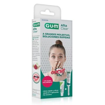 Gum Afta Clear Gel Alivio Eficaz Lesiones Bucales 10ml