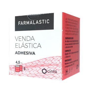 Farmalastic Venda Elastica Adhesiva 4,5 x 5 cm