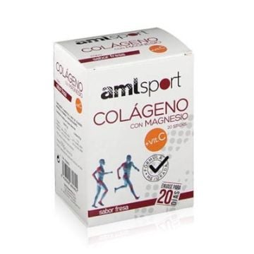 Lajusticia Amlsport Colageno-Magnesio+Vitamina C Fresa 20 Sticks
