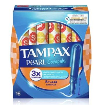 Tampax Compak Pearl Super Plus Tampon 16 Uds