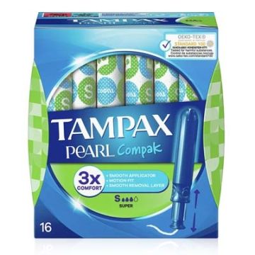 Tampax Compak Pearl Super Tampon 16 Uds