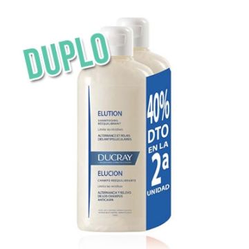 Ducray Elution Champú Dermoprotector Anticaspa Duplo 2x400ml