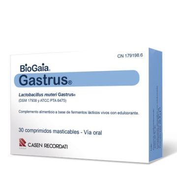 Biogaia Gastrus Lactobacillus Reuteri 30 Comprimidos Masticables