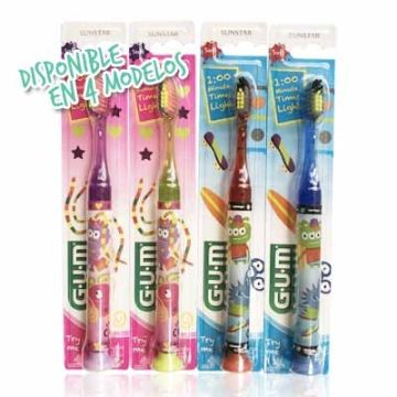 Gum Cepillo Dental Infantil Suave Monstruos Con Luz 1 Unidad