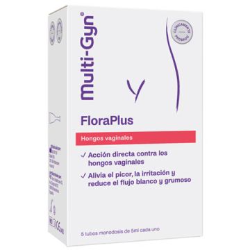 Multi-Gyn Floraplus Hongos Vaginales Tubos Monodosis 5ml x 5 Uds
