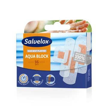 Salvelox Apósito adhesivo aqua block 16 uds